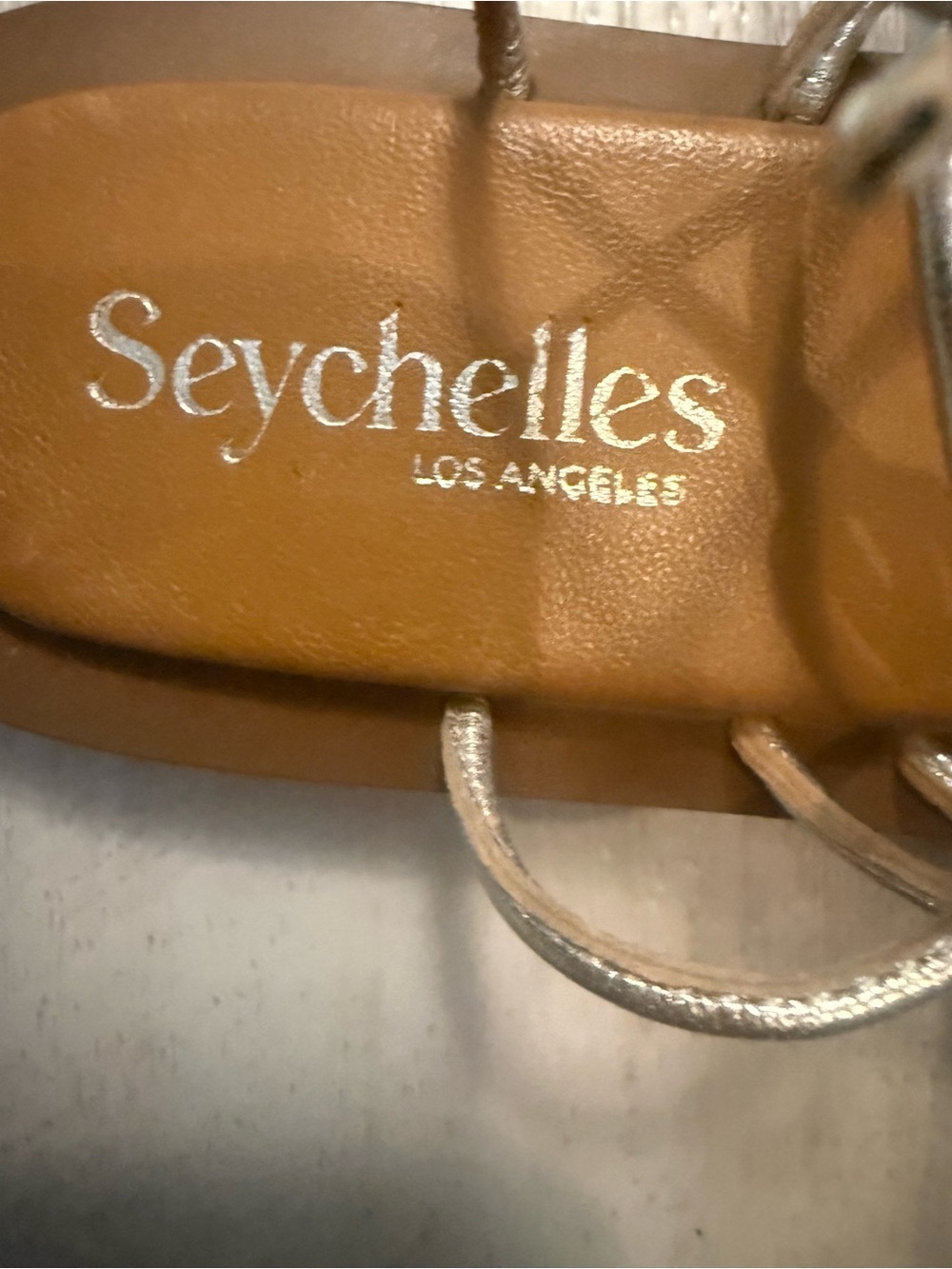 Seychelles Silver Strappy Toe-Loop Flat Sandal Size 6 Brand New! ๐ - Picture 6 of 6